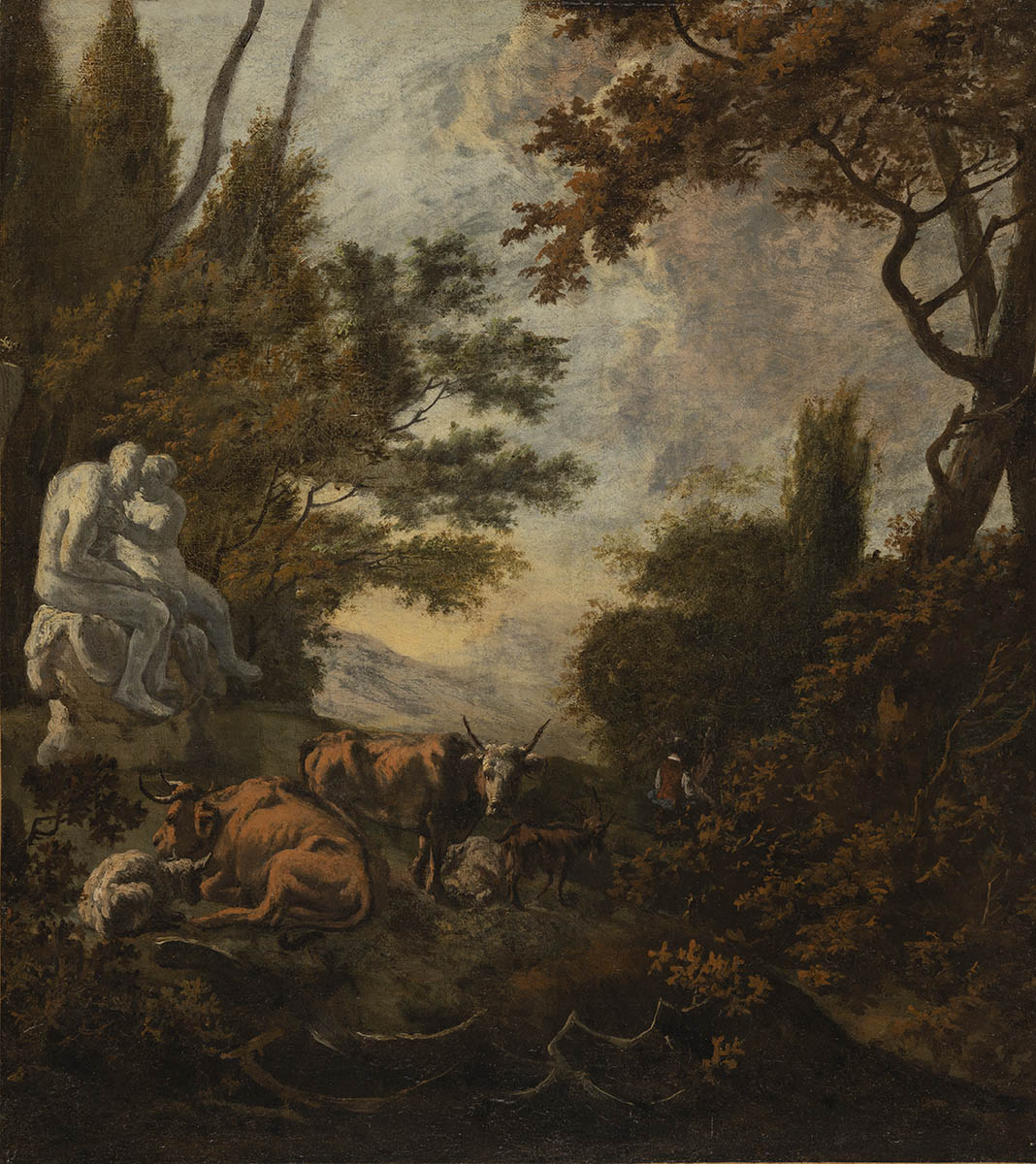 Paysage avec figures et animaux